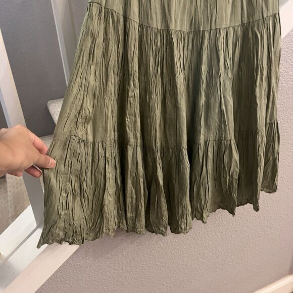 Women's WILFRED SIDONIE DRESS Sage Green Ruffle A Line Size XXS - Picture 4 of 6